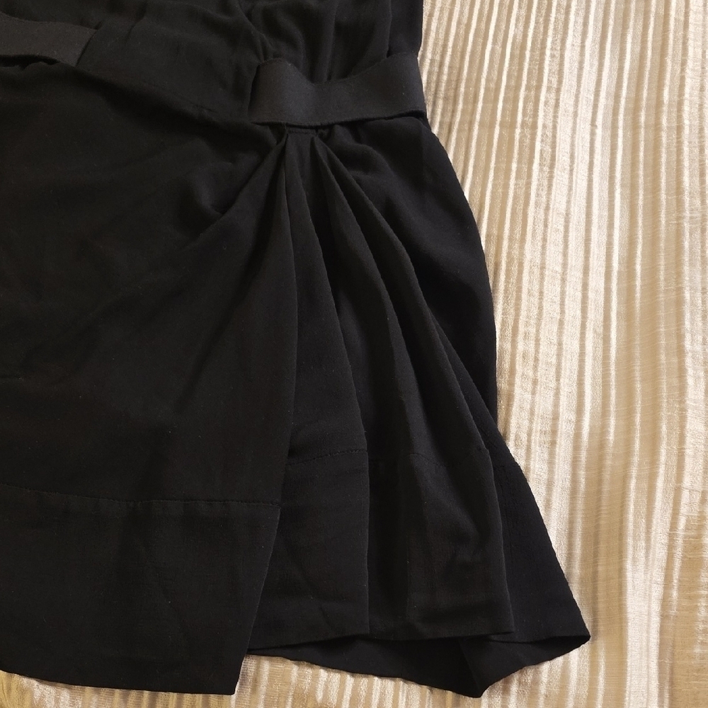 IRO Black V-Neck Mini Dress Viscose Size 38, Medium US - Picture 8 of 11